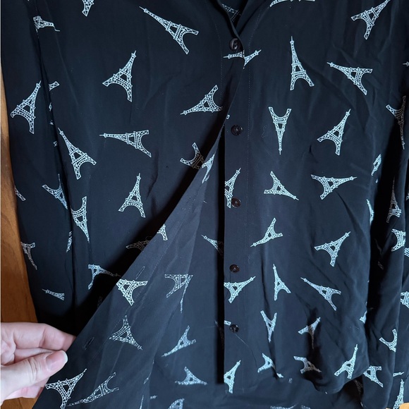 Lagence Holly printed Button Down Blouse M - Picture 4 of 7